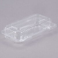 Dart C18UT1 StayLock® 8 1/2" x 4 1/2" x 2 1/8" Clear Hinged Plastic Small Oblong Container - 250/Case