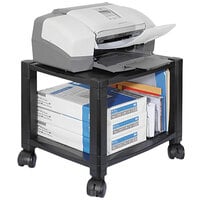 Kantek PS510 Black 2-Shelf Mobile Printer Stand - 17" x 13 1/4" x 14 1/8"