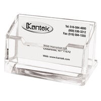 Kantek AD30 4" x 1 7/8" x 2" Clear Acrylic Business Card Holder