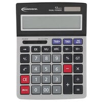 Innovera 15975 6 1/2" x 8 3/4" 12-Digit LCD Solar / Battery Powered Large Digit Calculator