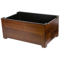 Acopa 22 inch x 14 1/4 inch x 9 inch Full Size Mahogany Wood Chafer Stand