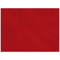 H. Risch, Inc. PLACEMATDX-HARRED Harley 16" x 12" Customizable Red Premium Sewn Faux Leather Rectangle Placemat