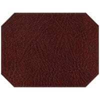 H. Risch, Inc. PLACEMATDXOCT-HARWINE Harley 16" x 12" Customizable Wine Premium Sewn Faux Leather Octagon Placemat