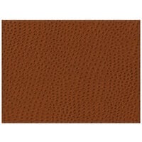 H. Risch Inc. PLACEMATDX-CHBROWN Chesterfield 16" x 12" Brown Premium Sewn Faux Leather Rectangle Placemat - 12/Pack