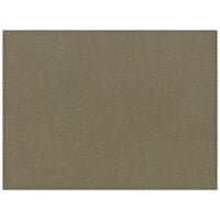H. Risch Inc. PLACEMATDX-IRITAUPE Iridescent 16" x 12" Taupe Premium Sewn Faux Leather Rectangle Placemat - 12/Pack