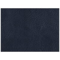 H. Risch, Inc. PLACEMATDX-HARNAVY Harley 16" x 12" Customizable Navy Premium Sewn Faux Leather Rectangle Placemat