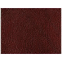 H. Risch, Inc. PLACEMATDX-HARWINE Harley 16" x 12" Customizable Wine Premium Sewn Faux Leather Rectangle Placemat