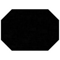 H. Risch, Inc. PLACEMATOCT16X11.375BLACK 16" x 11 3/8" Customizable Black Vinyl Octagon Placemat