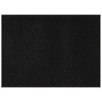 H. Risch, Inc. TABLEMAT15X11BLACK 15" x 11" Customizable Black Hardboard / Faux Leather Rectangle Placemat