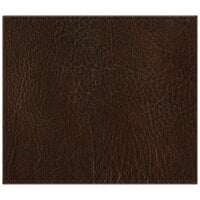 H. Risch, Inc. TABLEMAT15X13BROWN 15" x 13" Customizable Brown Hardboard / Faux Leather Rectangle Placemat