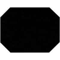 H. Risch, Inc. PLACEMATOCT17X13BLACK 17" x 13" Customizable Black Vinyl Octagon Placemat