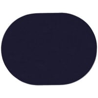 H. Risch, Inc. PLACEMATOVAL17X13BLUE 17" x 13" Customizable Blue Vinyl Oval Placemat