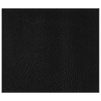 H. Risch, Inc. TABLEMAT15X13BLACK 15" x 13" Customizable Black Hardboard / Faux Leather Rectangle Placemat