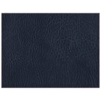H. Risch, Inc. TABLEMAT17X13NAVY 17" x 13" Customizable Navy Hardboard / Faux Leather Rectangle Placemat