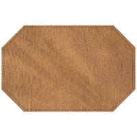 H. Risch, Inc. TABLEMATOCT17X11NUGGET 17" x 11" Customizable Nugget Hardboard / Faux Leather Octagon Placemat