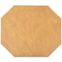 H. Risch, Inc. TABLEMATOCT15X13NUGGET 15" x 13" Customizable Nugget Hardboard / Faux Leather Octagon Placemat