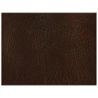 H. Risch, Inc. TABLEMAT17X13BROWN 17" x 13" Customizable Brown Hardboard / Faux Leather Rectangle Placemat