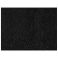 H. Risch, Inc. TABLEMAT17X13BLACK 17" x 13" Customizable Black Hardboard / Faux Leather Rectangle Placemat