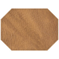 H. Risch, Inc. TABLEMATOCT15X11NUGGET 15" x 11" Customizable Nugget Hardboard / Faux Leather Octagon Placemat