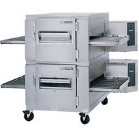 Lincoln 1400-2G Impinger I 1400 Series Natural Gas Double Conveyor Radiant Oven Package with 40" Long Baking Chamber - 240,000 BTU
