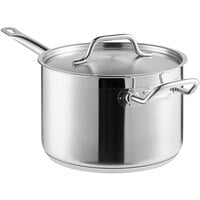 Vigor SS1 Series 7.6 Qt. Stainless Steel Sauce Pan with Aluminum-Clad Bottom and Cover