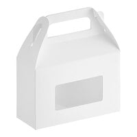 1-Piece 1/2 lb. Rectangle Window Candy Box White 5 3/8" x 2" x 3 1/2"   - 250/Case