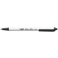 Bic CSM11BK Clic Stic Black Ink Medium Point 1mm Retractable Ballpoint Pen - 12/Pack