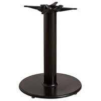 Lancaster Table & Seating Cast Iron 22" Round Black 4" Standard Height Column Table Base