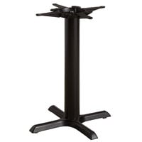 Lancaster Table & Seating Cast Iron 22" x 22" Black 4" Standard Height Column Table Base