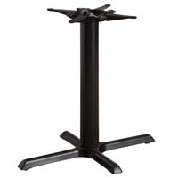 Lancaster Table & Seating Cast Iron 22" x 30" Black 4" Standard Height Column Table Base