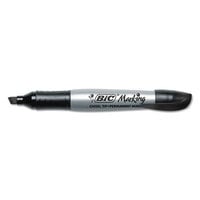 Bic GPMM11BK Marking Tuxedo Black Chisel Tip Permanent Marker - 12/Pack