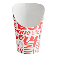 Choice Medium 12 oz. Paper Scoop Cup with Hot Food Print Design - 50/Pack