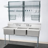 Metro SmartWall G3 Dish Wash Task Station Kit with 72 inch Wall Track
