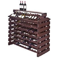 Franmara IF168DX-S Modularack Pro Island Deluxe 168 Bottle Stained Wooden Modular Wine Rack