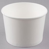 Choice 64 oz. White Double Poly-Coated Paper Food Cup - 25/Pack