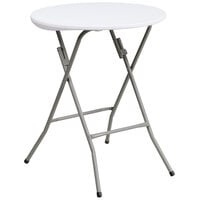 Flash Furniture DAD-YCZ-80R-1-SM-GW-GG 24" Round Granite White Plastic Folding Table
