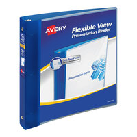 Avery® 17675 Blue Flexi-View Binder with 1" Round Rings