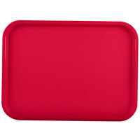 Vollrath 86110 12" x 16" Red Plastic Fast Food Tray - 24/Case