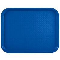 Vollrath 86107 10" x 14" Royal Blue Plastic Fast Food Tray - 24/Case