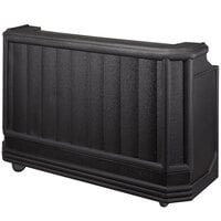 Cambro BAR730PM110 Black Cambar 73" Portable Bar with 7-Bottle Speed Rail and Complete Post Mix System