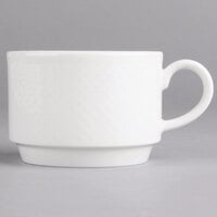 Villeroy & Boch 16-2155-1271 Easy White 7.5 oz. White Porcelain Stackable Cup - 6/Case