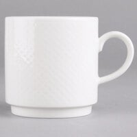 Villeroy & Boch 16-2155-4879 Easy White 9 oz. White Porcelain Stackable Mug with Handle - 6/Case