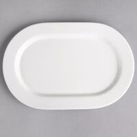 Villeroy & Boch 16-2155-3570 Easy White 8 1/4" x 6" White Porcelain Small Oval Pickle Dish - 6/Case