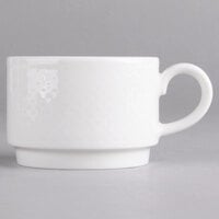Villeroy & Boch 16-2155-1361 Easy White 6 oz. White Porcelain Stackable Cup - 6/Case