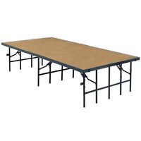 National Public Seating S488HB Single Height Hardboard Portable Stage - 48" x 96" x 8"