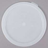Cambro 6 and 8 Qt. White Round Polyethylene Food Storage Container Lid