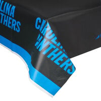 Creative Converting Carolina Panthers 54" x 102" Plastic Table Cover - 12/Case