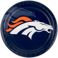 Creative Converting Denver Broncos 9" Paper Dinner Plate - 96/Case