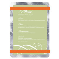 Menu Solutions ALSIN46-RB Alumitique 4" x 6" Customizable Swirl Aluminum Menu Board with Orange Bands