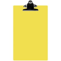 Menu Solutions ACRCLP-D Yellow 8 1/2" x 14" Customizable Acrylic Menu Clip Board
